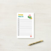 SPEICHERLISTE KARO POST-IT KLEBEZETTEL (Auf Schreibtisch)