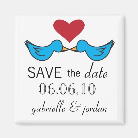 Speichern der Date Magnet Lovebirds (Vorne)