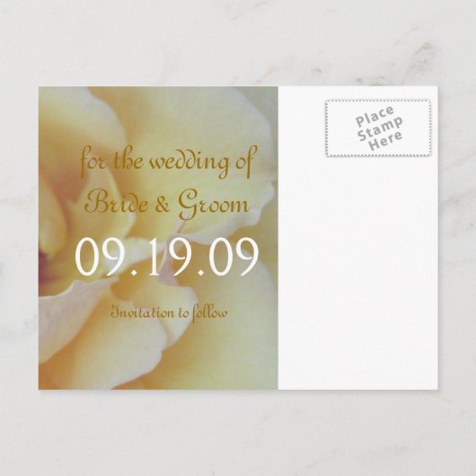 Speichern der Datumskarten Ankündigungspostkarte (Rückseite)