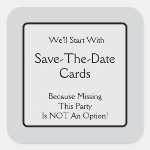 Speichern der Datumskarten Quadratischer Aufkleber