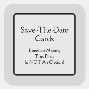 Speichern der Datumskarten Quadratischer Aufkleber