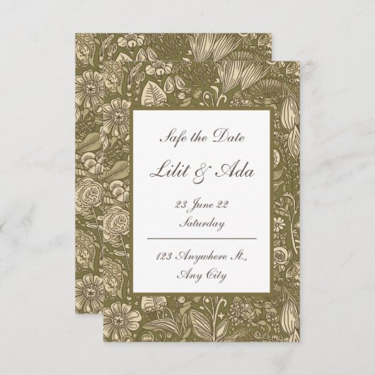 Speichern der Datumskarten Save The Date (Vorne/Hinten)