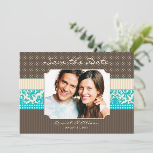 Speichern der Datumskarten Save The Date (Stehend Vorderseite)