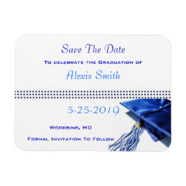 Speichern der Datumsmagnete - Blue Graduation Cap Magnet