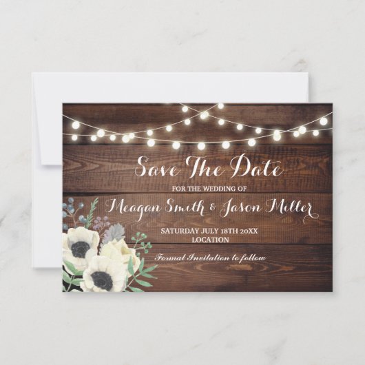 Speichern des Datums, an dem die Blumenkarten im W Save The Date (Vorderseite)