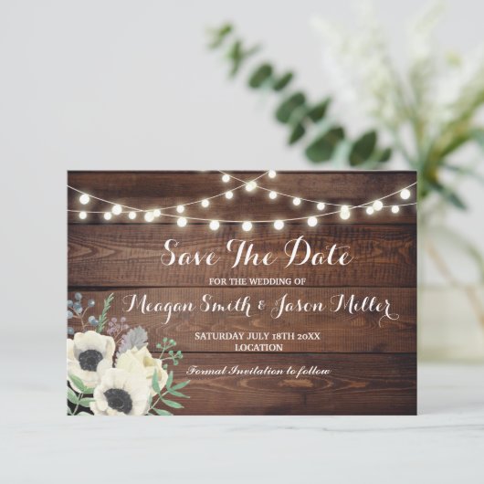 Speichern des Datums, an dem die Blumenkarten im W Save The Date (Stehend Vorderseite)