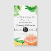 Speichern des Datums "Citrus Fruit Lemon Orange" Magnetkarte (Vorderseite)