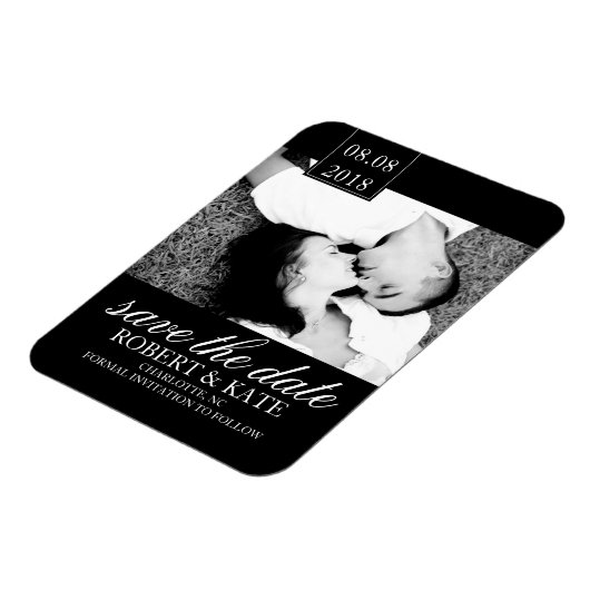 Speichern des Datumsfelds | SAVE THE DATE FOTO Magnet (Linke Seite)