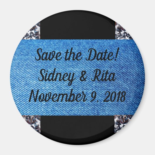 Speichern des Datumsmagazins für Denim & Diamonds Magnet (Vorne)