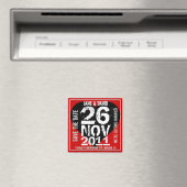 Speichern des Datumsmagneten Großdatums Rot Magnet (In Situ (Geschirrspüler))