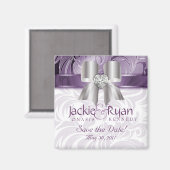 Speichern des Lila Silberbodens des Datumsmagneten Magnet (Vorderseite/Rückseite)