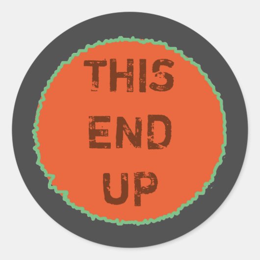 Speichern dieses End-Up-Markenzeichen Runder Aufkleber (Vorderseite)