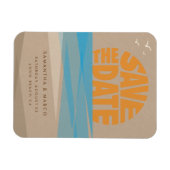 Speichern Sie das Date Magnet, Beach Wedding Magnet (Horizontal)
