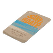 Speichern Sie das Date Magnet, Beach Wedding Magnet (Linke Seite)