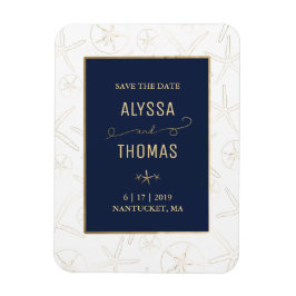 Speichern Sie das Date Magnet - Beach Wedding, Sta