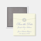 Speichern Sie das Date Magnet Elfenbein mit Pearl (Vorderseite/Rückseite)