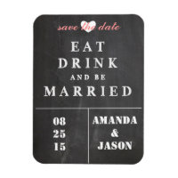 Speichern Sie das Date Magnet - essen Sie trinken 