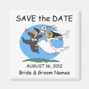 Speichern Sie das Date Magnet Hochzeit glücklich C