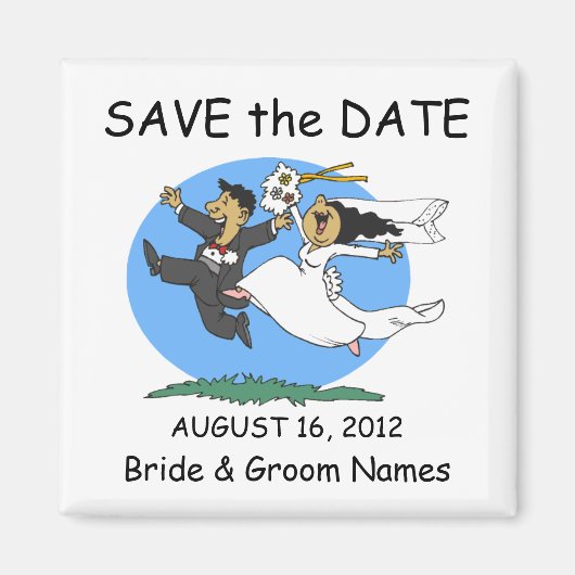 Speichern Sie das Date Magnet Hochzeit glücklich C (Vorne)