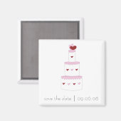 Speichern Sie das Date Magnet mit Hochzeitstorchen (Vorderseite/Rückseite)