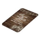 Speichern Sie das Date Magnet - Rustikaler Mason J (Linke Seite)