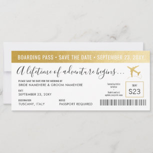 Speichern Sie das Datum Bordkarte Einfach Modern G Save The Date