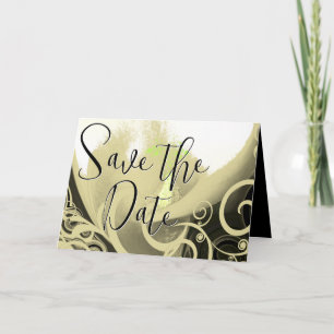 Speichern Sie das Datum Calla Lily - Beige und ... Einladung