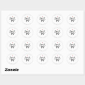 Speichern Sie das Datum, Chic Modern Script DIY Hi Runder Aufkleber (Blatt)
