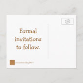 Speichern Sie das Datum der Hochzeitspostkarten, t Ankündigungspostkarte (Rückseite)