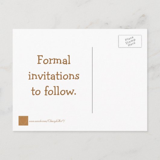 Speichern Sie das Datum der Hochzeitspostkarten, t Ankündigungspostkarte (Rückseite)