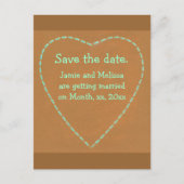 Speichern Sie das Datum der Hochzeitspostkarten, t Ankündigungspostkarte (Vorderseite)