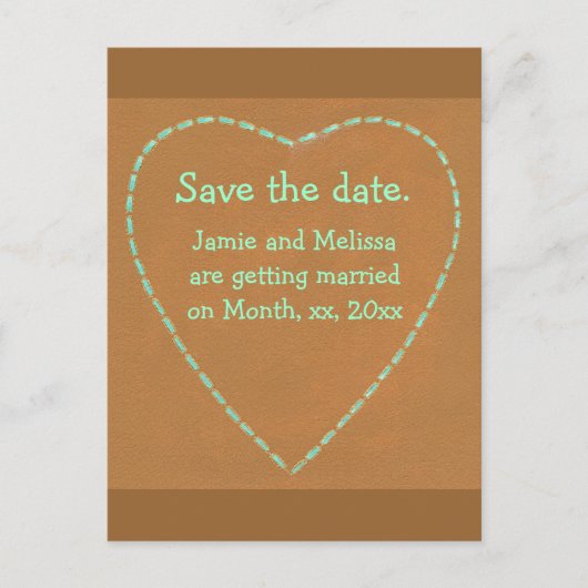 Speichern Sie das Datum der Hochzeitspostkarten, t Ankündigungspostkarte (Vorderseite)