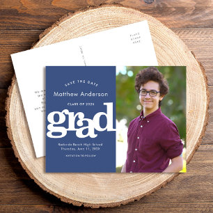 Speichern Sie das Datum des Abschlussfoto-Fotos in Einladungspostkarte