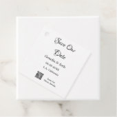Speichern Sie das Datum einfache minimale QR-Scan- Geschenkanhänger (Beispiel)