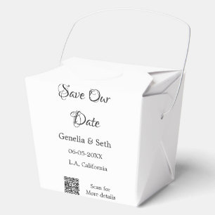 Speichern Sie das Datum einfache minimale QR-Scan- Geschenkschachtel