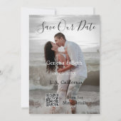 Speichern Sie das Datum einfache minimale QR-Scan- Save The Date (Rückseite)