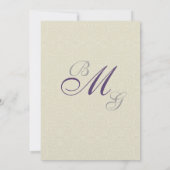 Speichern Sie das Datum - Elegante Iris-Monogramm- Save The Date (Rückseite)