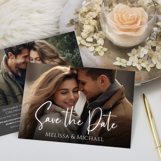 Speichern Sie das Datum Foto-Hochzeits-Skript Save The Date