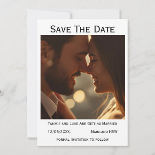 Speichern Sie das Datum Foto-Hochzeitskarte   Pers