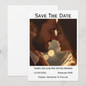 Speichern Sie das Datum Foto-Hochzeitskarte | Pers (Vorne/Hinten)