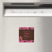 Speichern Sie das Datum Magnet Gold Blumenrosa bra (In Situ (Geschirrspüler))
