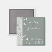 SPEICHERN SIE DAS DATUM MAGNET: Kirschblüte Magnet (Vorderseite/Rückseite)