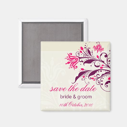 SPEICHERN SIE DAS DATUM MAGNET: Lilie Magnet (Vorderseite/Rückseite)