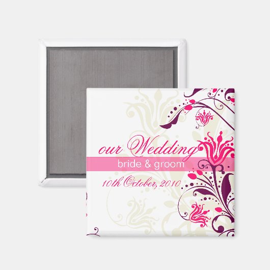 SPEICHERN SIE DAS DATUM MAGNET: Lilie Magnet (Vorderseite/Rückseite)