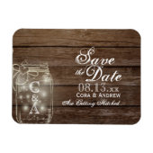 Speichern Sie das Datum Magnet rustikale Mason Jar (Horizontal)