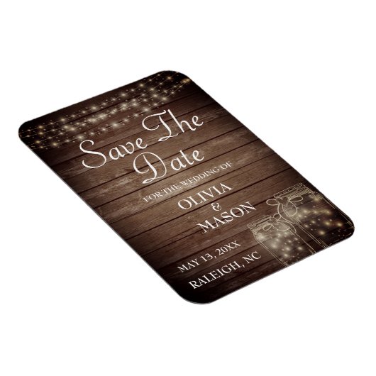 Speichern Sie das Datum Magnet rustikale Mason Jar (Rechte Seite)