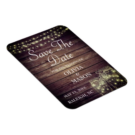 Speichern Sie das Datum Magnet rustikale Mason Jar (Rechte Seite)