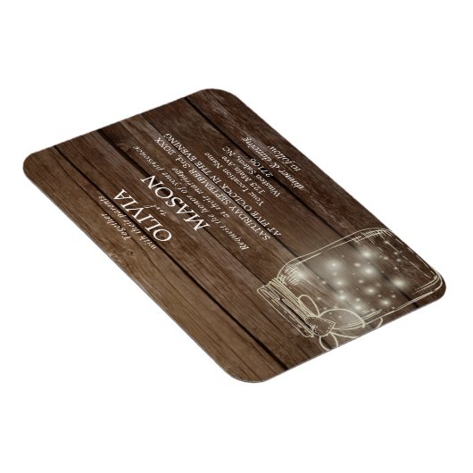 Speichern Sie das Datum Magnet rustikale Mason Jar (Rechte Seite)