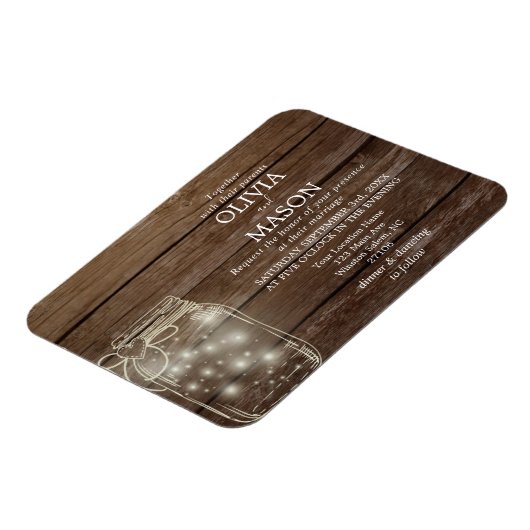 Speichern Sie das Datum Magnet rustikale Mason Jar (Linke Seite)