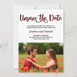 Speichern Sie das Datum mit Foto Postpone-Hochzeit Save The Date